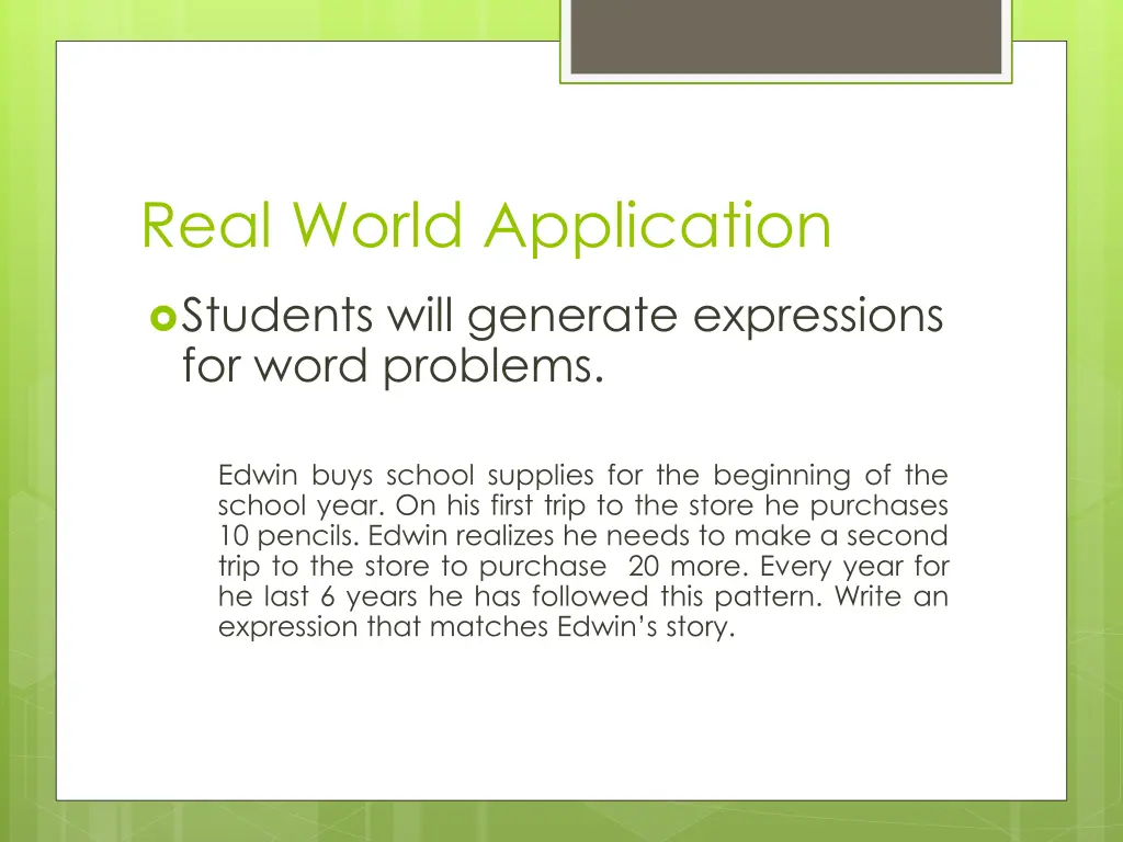real world application