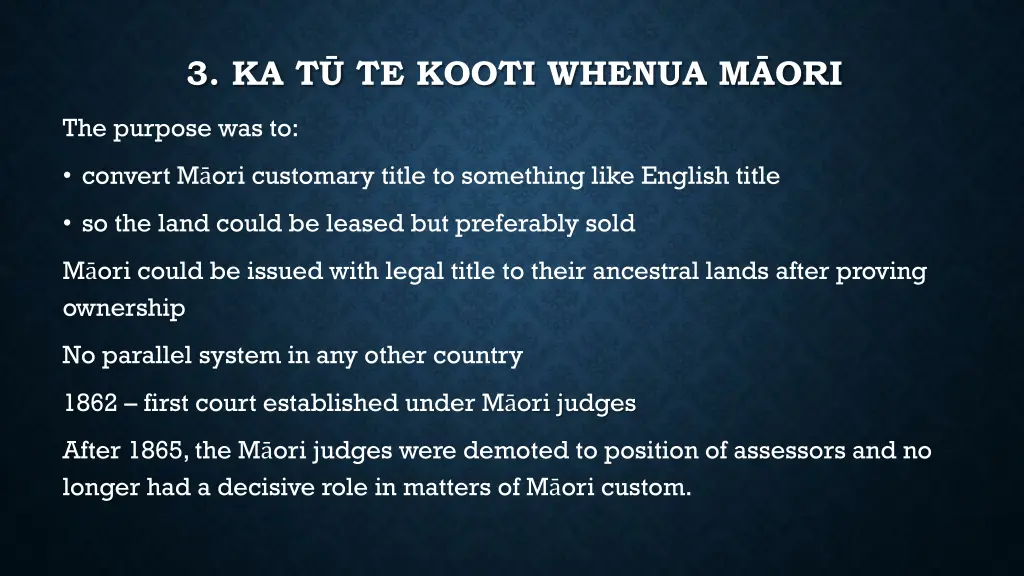 3 ka t te kooti whenua m ori