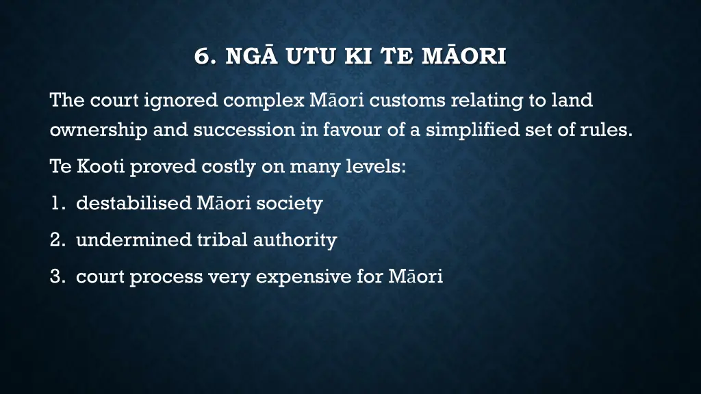 6 ng utu ki te m ori 1
