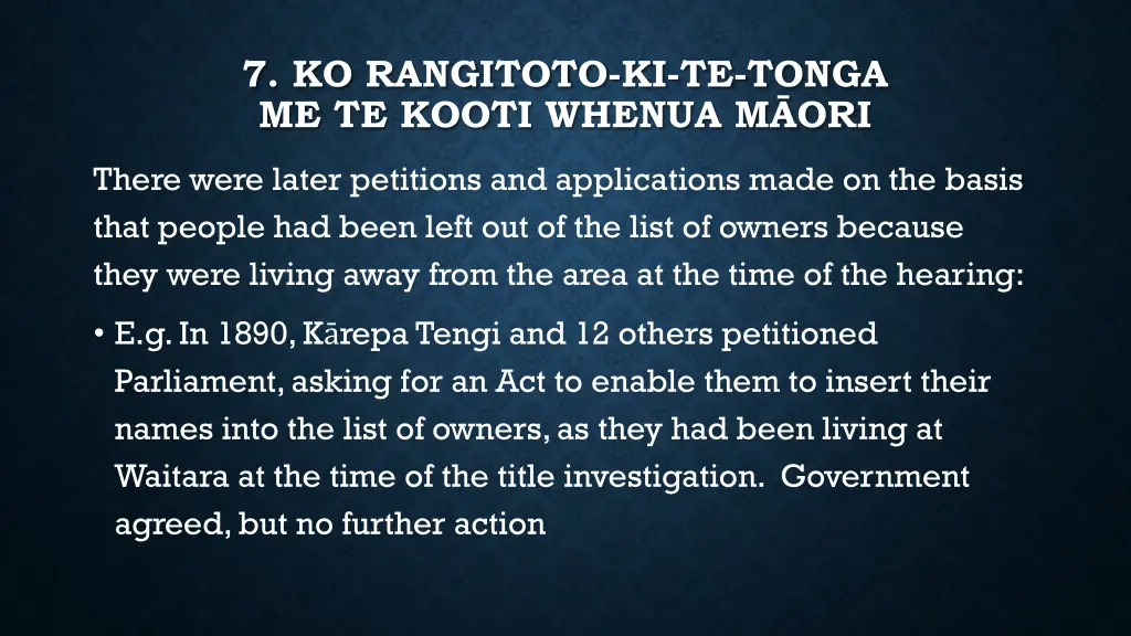 7 ko rangitoto ki te tonga me te kooti whenua 2