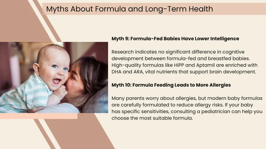 myths about formula and long term health