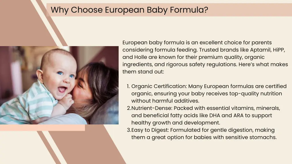 why choose european baby formula