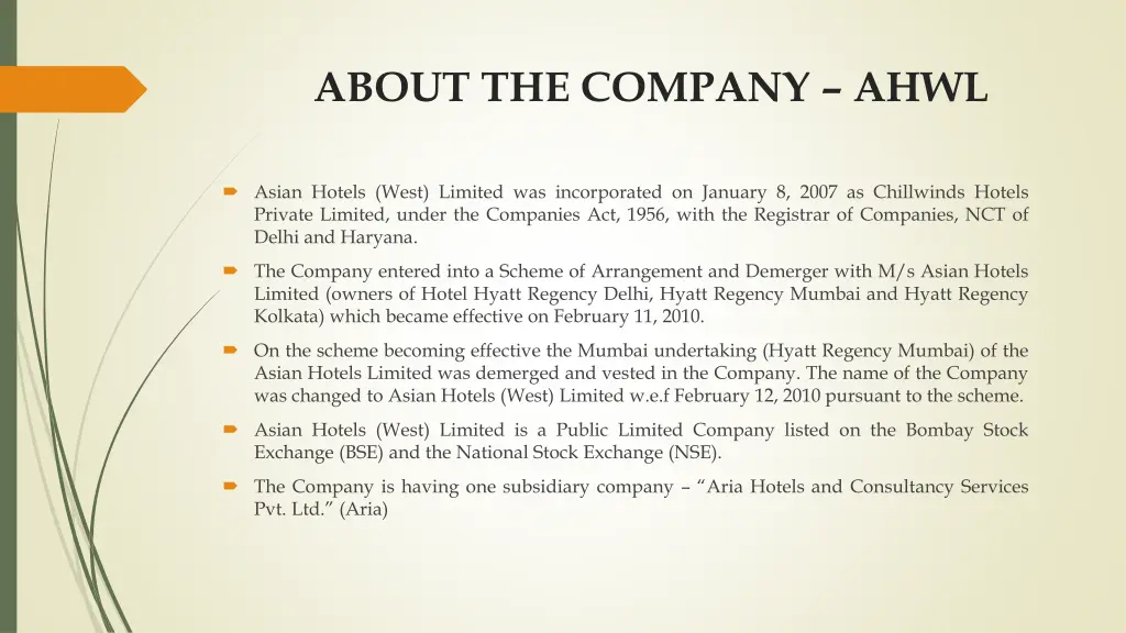 about the company ahwl