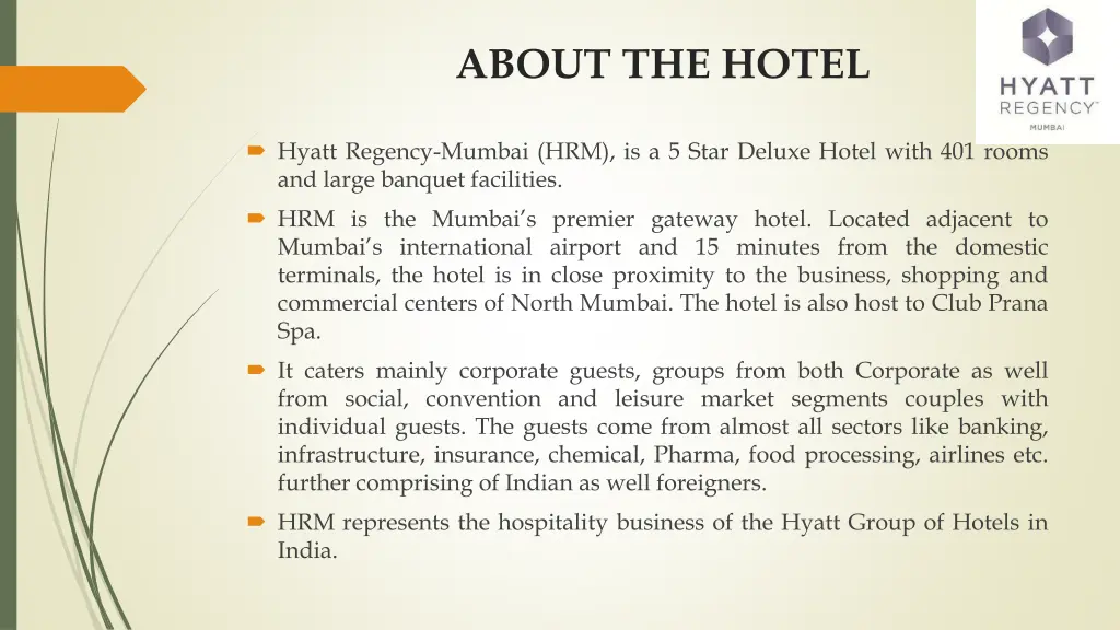 about the hotel