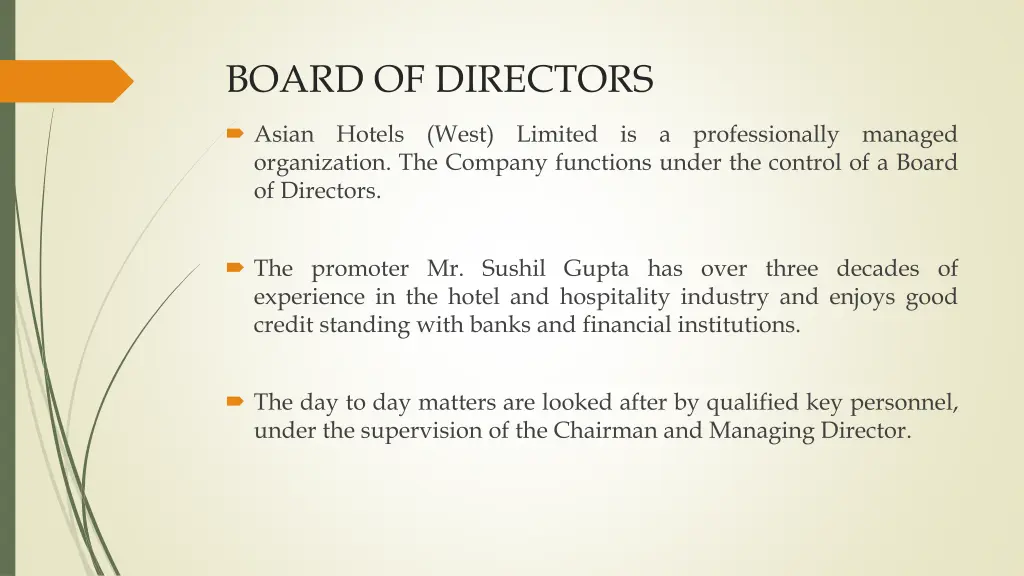 board of directors