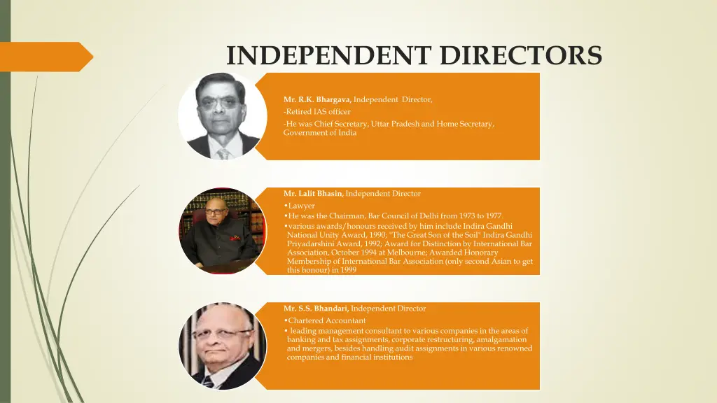 independent directors 1