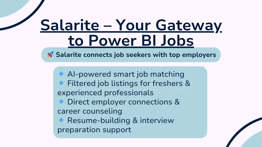 salarite your gateway to power bi jobs
