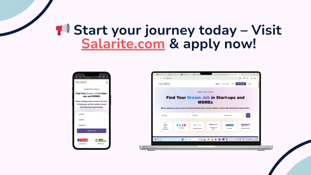 start your journey today visit salarite com apply