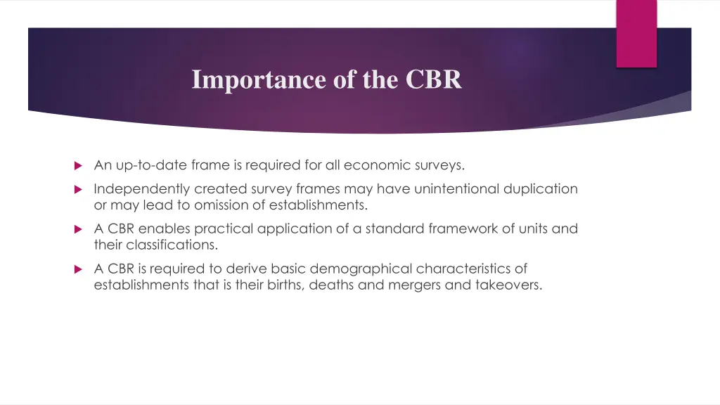importance of the cbr