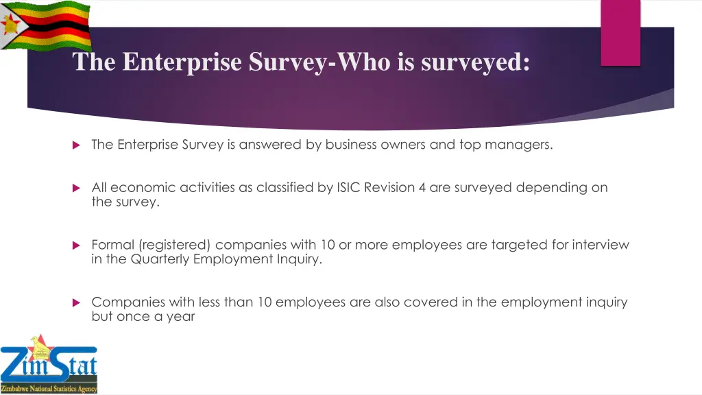 the enterprise survey who is surveyed