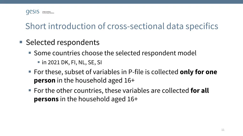 short introduction of cross sectional data 8