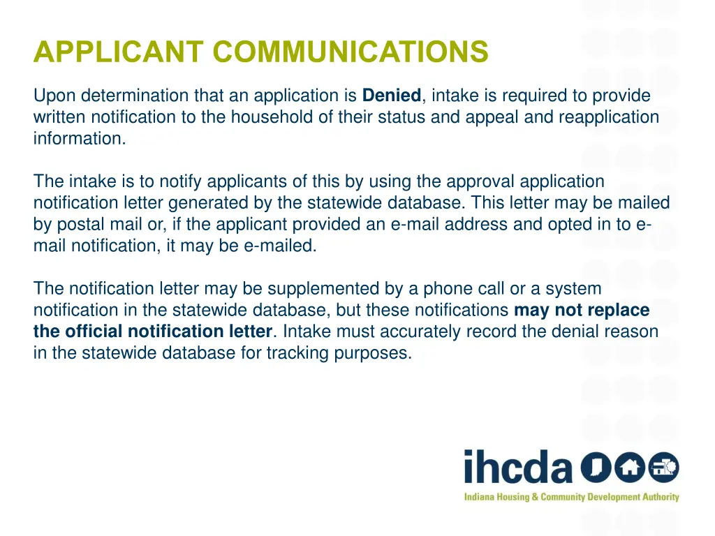 applicant communications 2