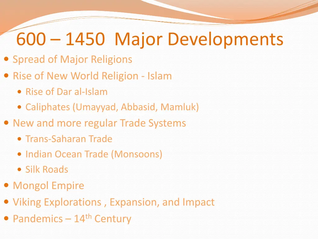 600 1450 major developments spread of major