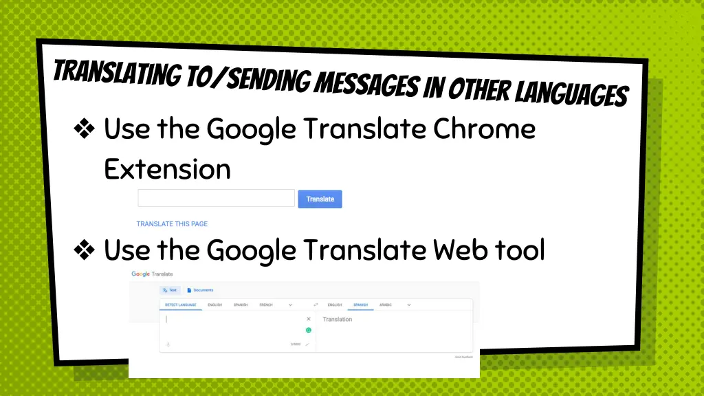 use the google translate chrome extension