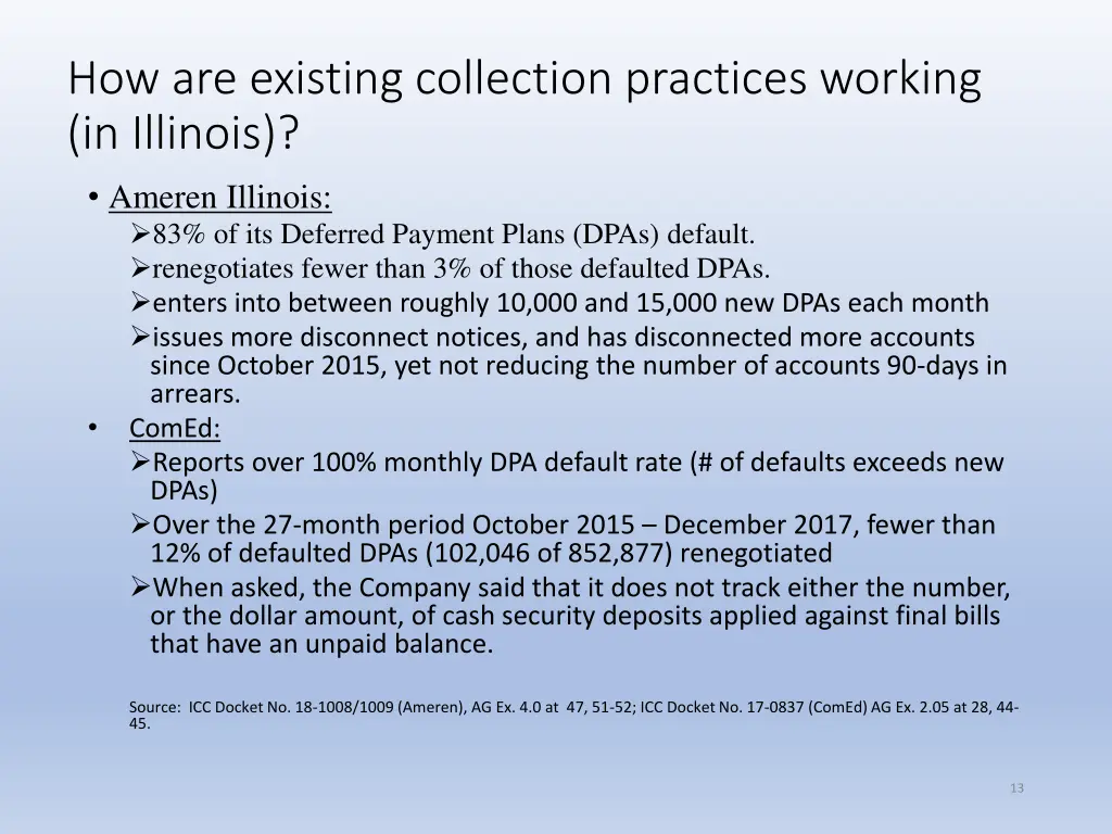 how are existing collection practices working