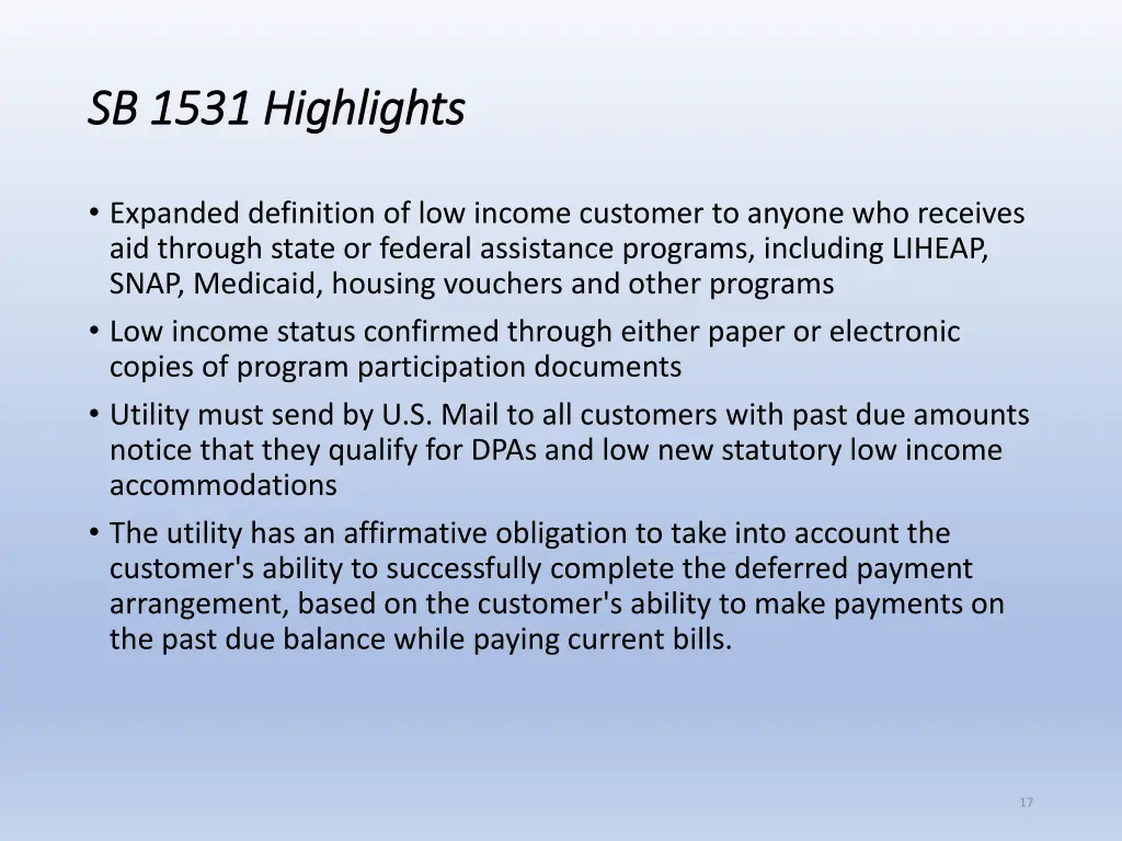 sb 1531 highlights sb 1531 highlights