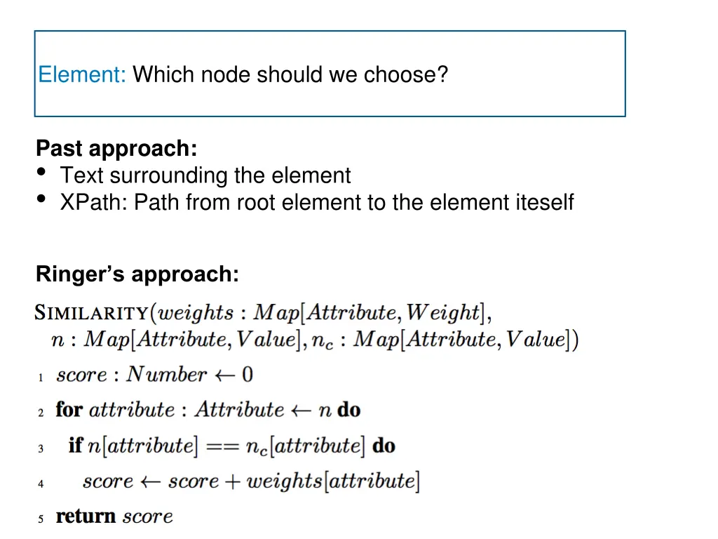 element which node should we choose