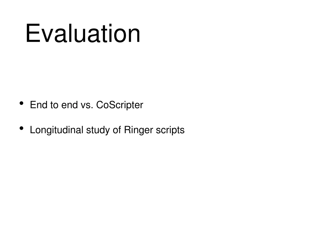 evaluation