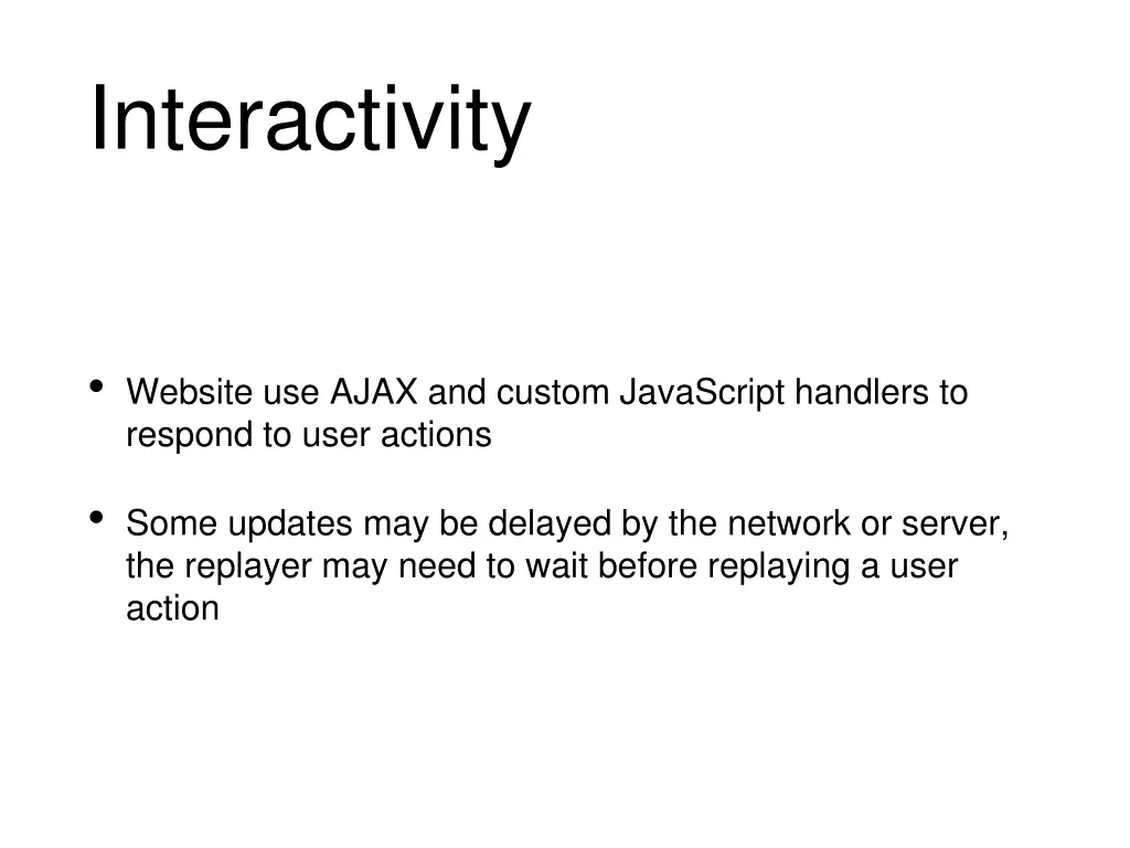 interactivity