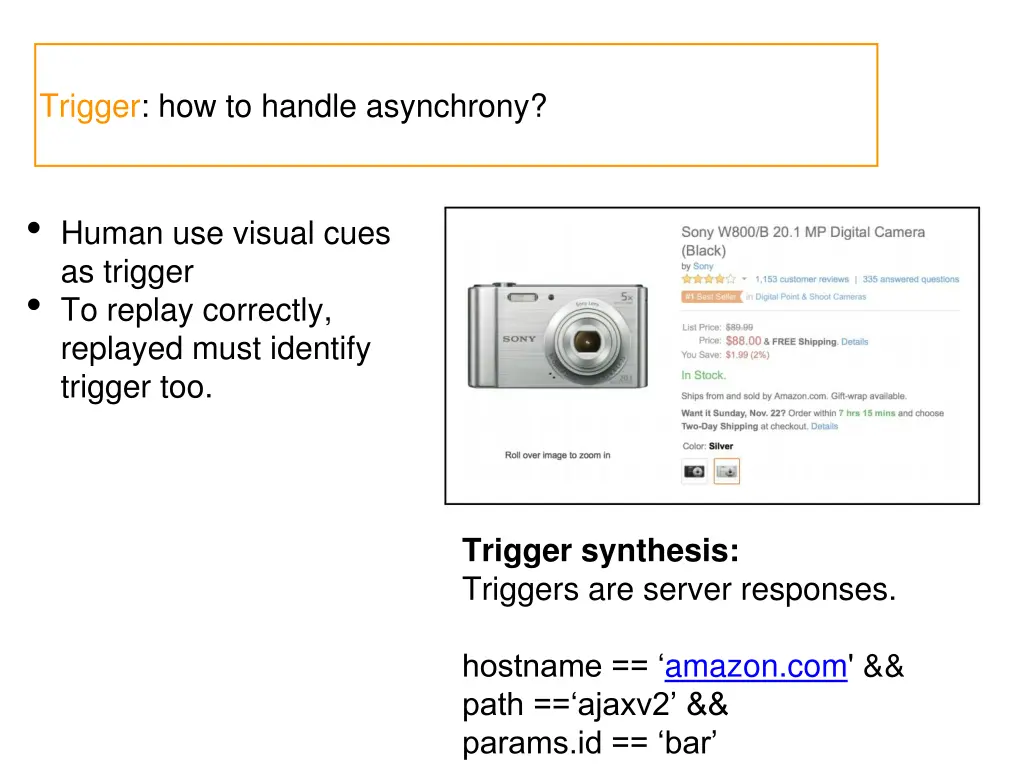 trigger how to handle asynchrony