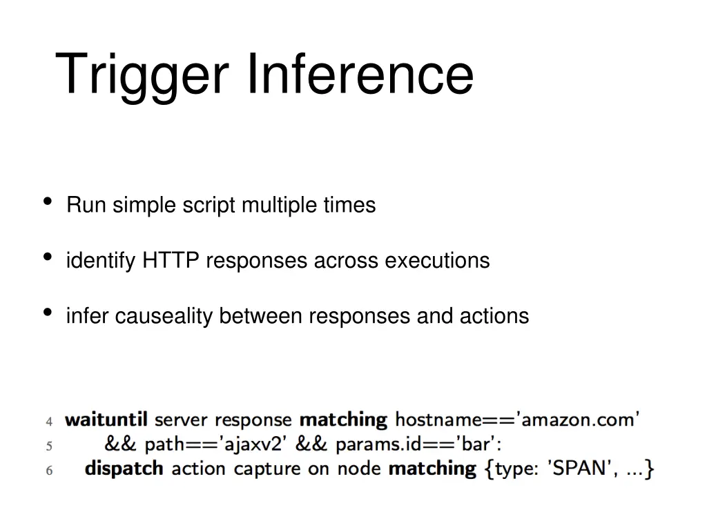 trigger inference