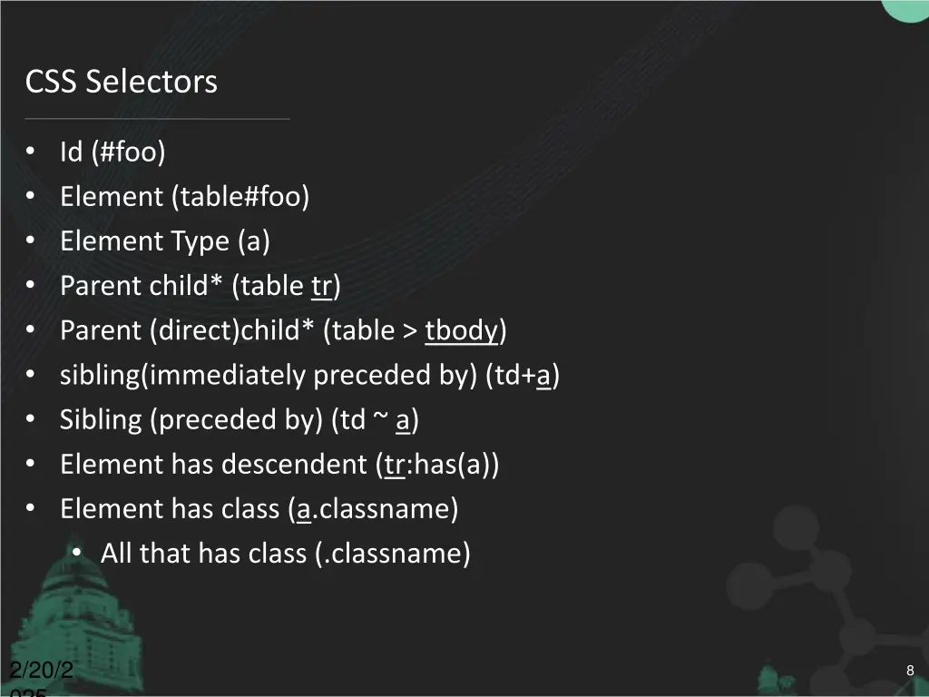 css selectors