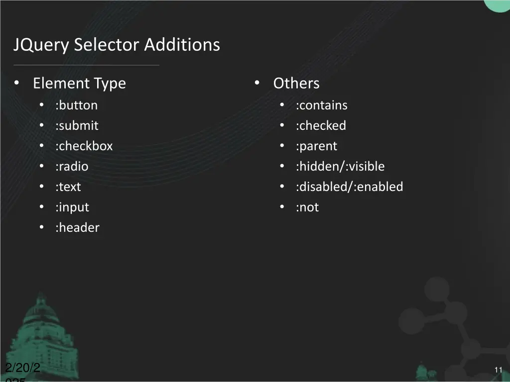 jquery selector additions
