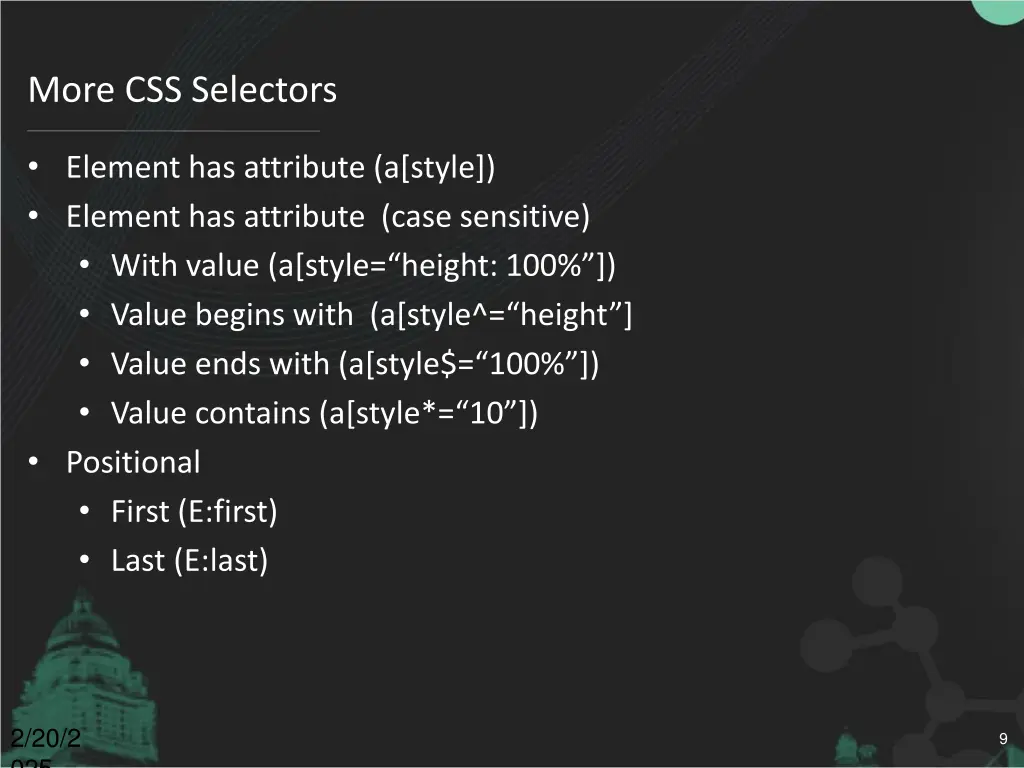 more css selectors