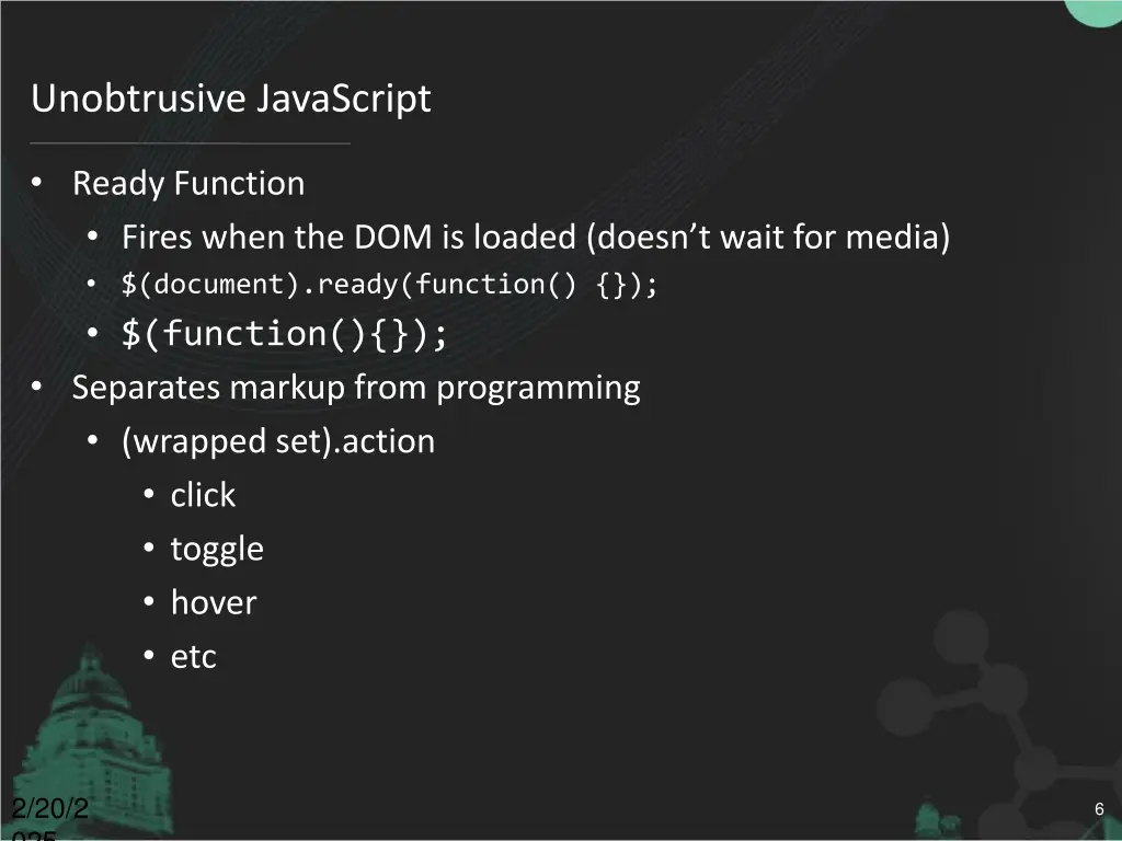 unobtrusive javascript