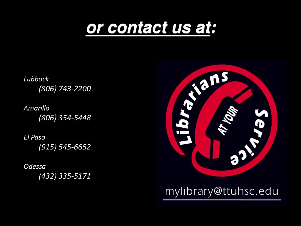 or contact us at