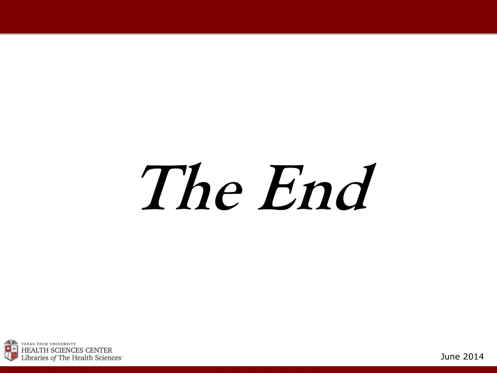 the end