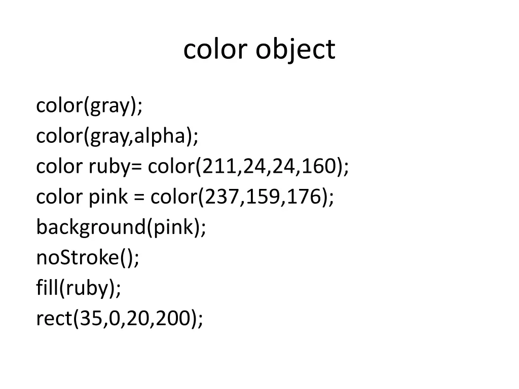 color object