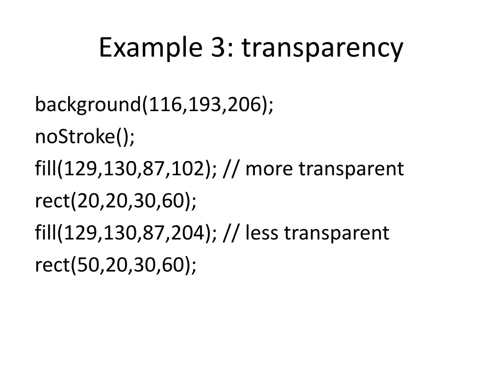 example 3 transparency