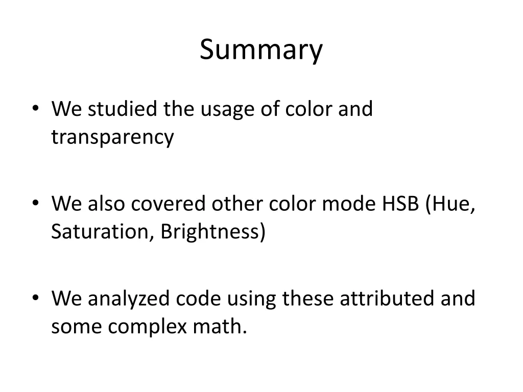 summary