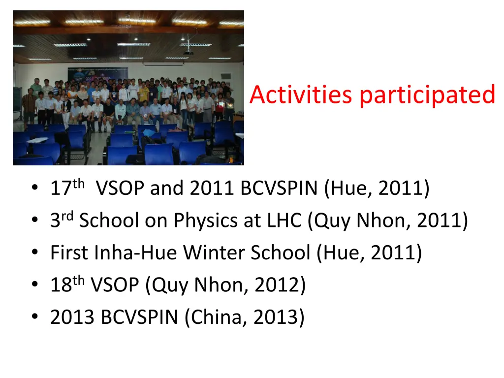 activities participated