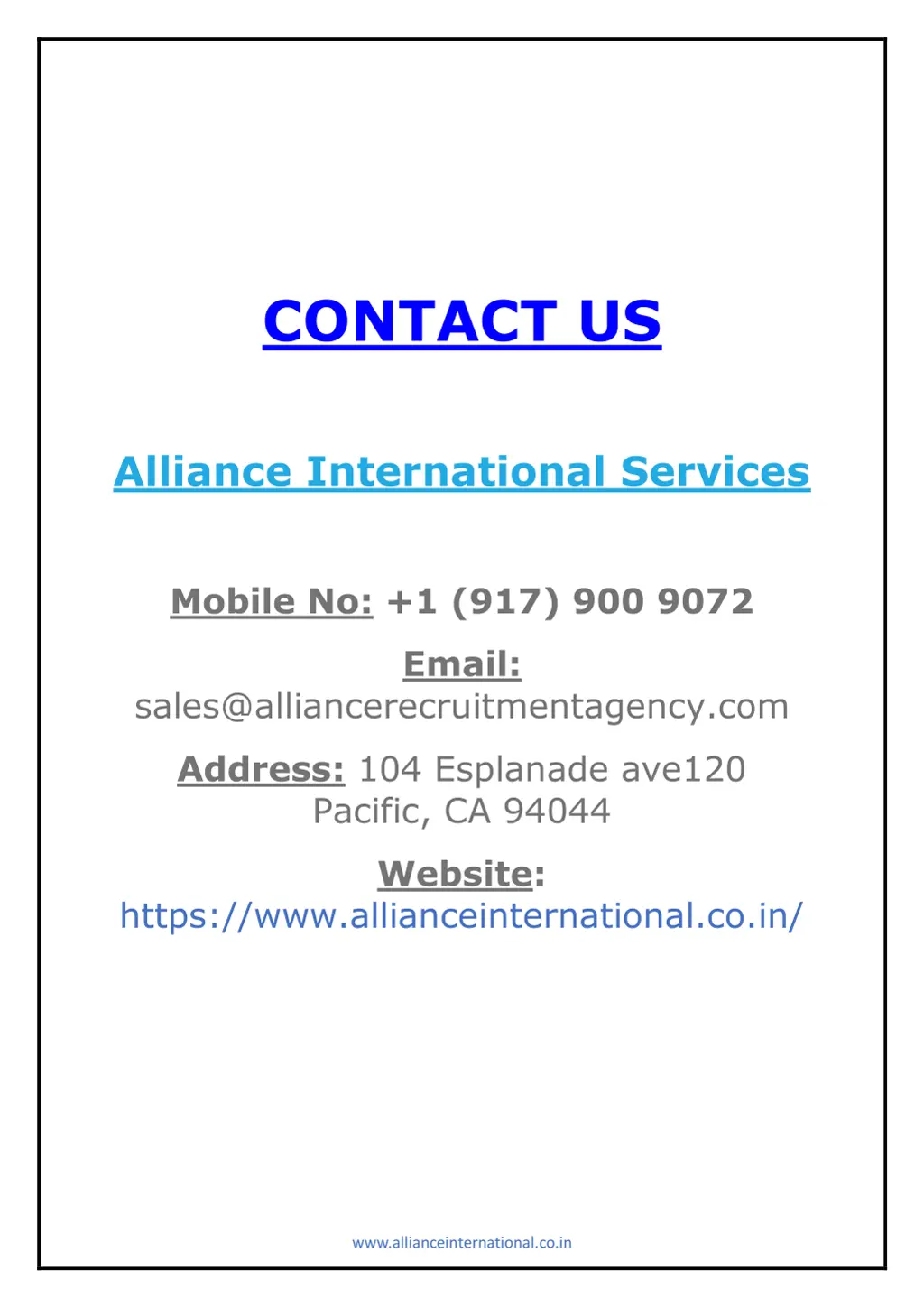 contact us
