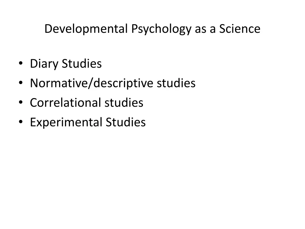 developmental psychology as a science