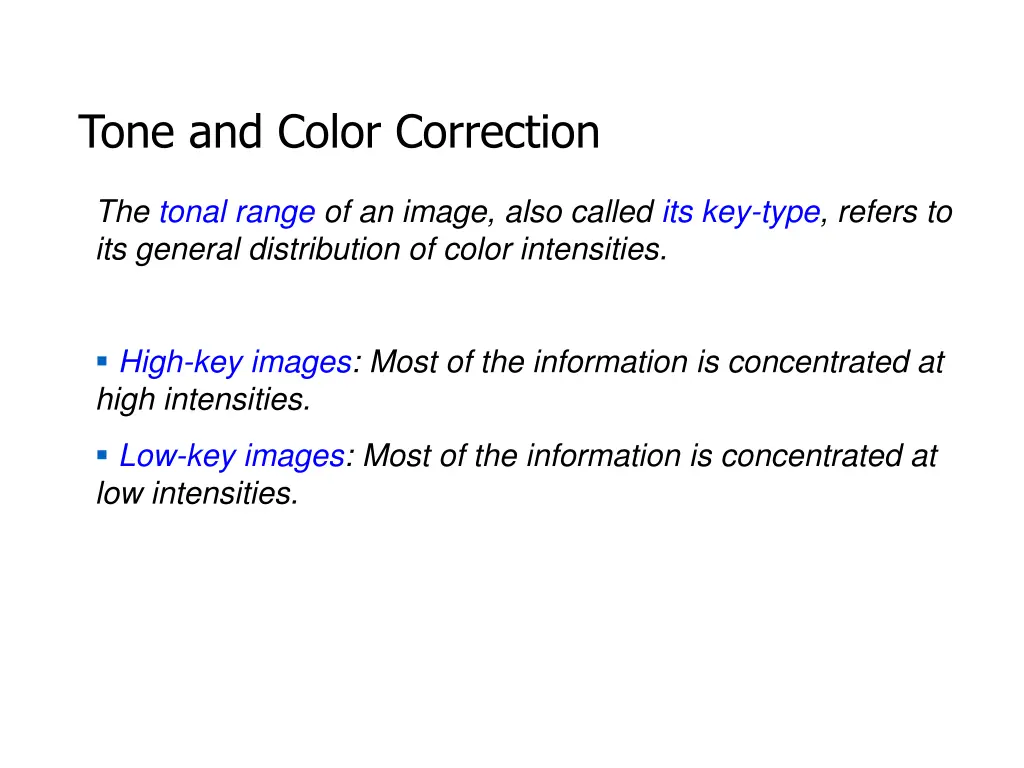 tone and color correction