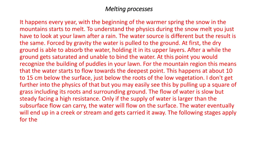 melting processes melting processes