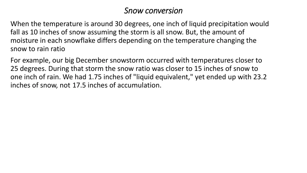 snow conversion snow conversion
