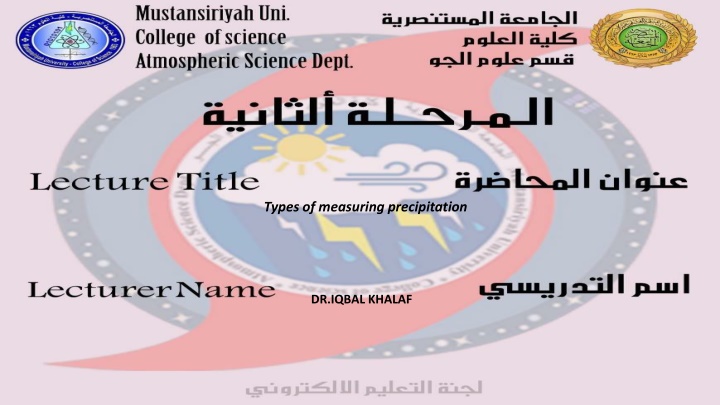 types of measuring precipitation