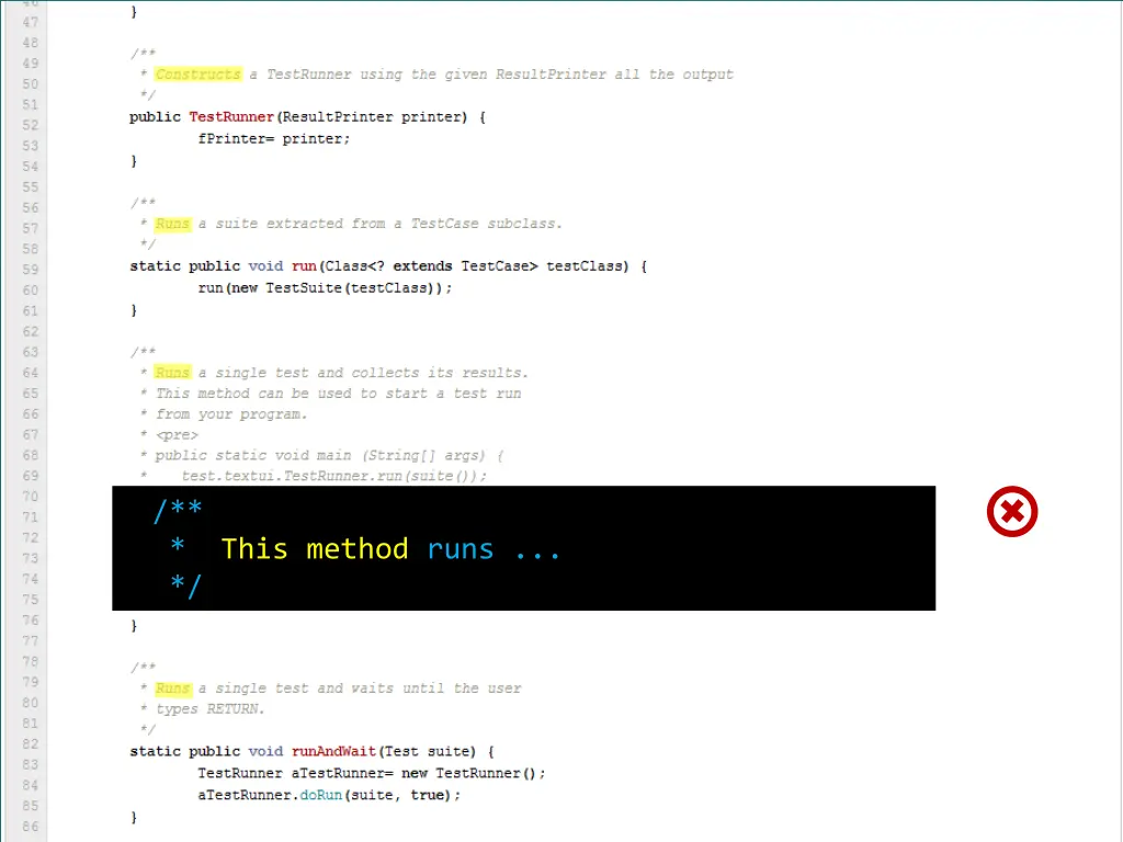this method runs