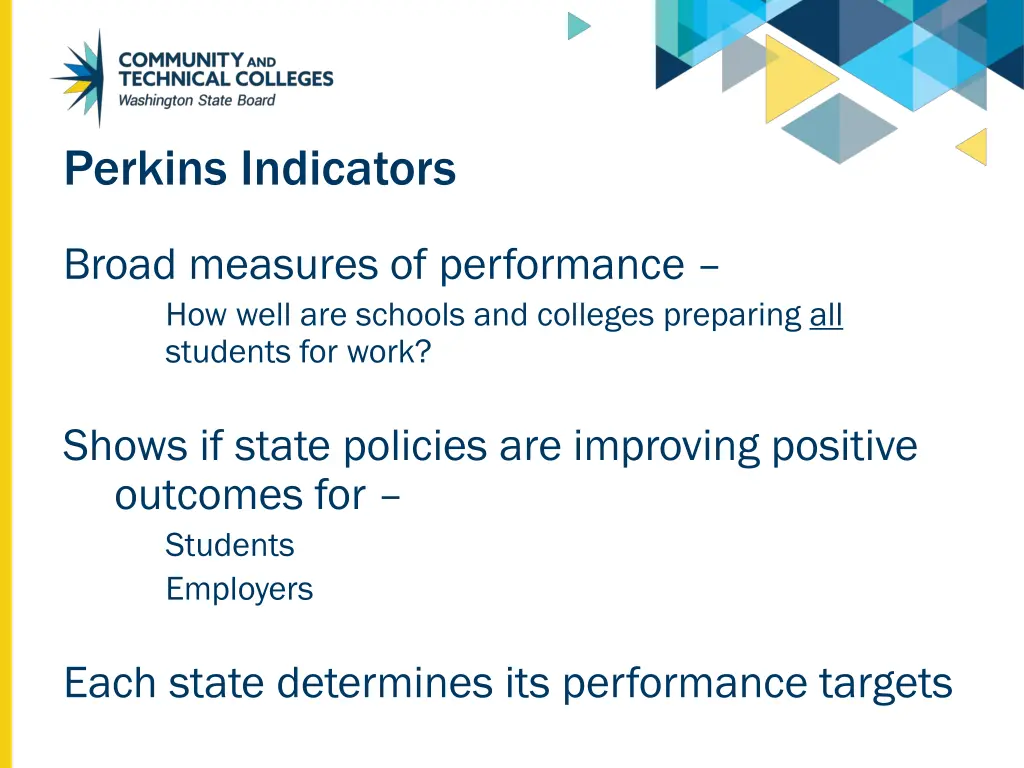 perkins indicators
