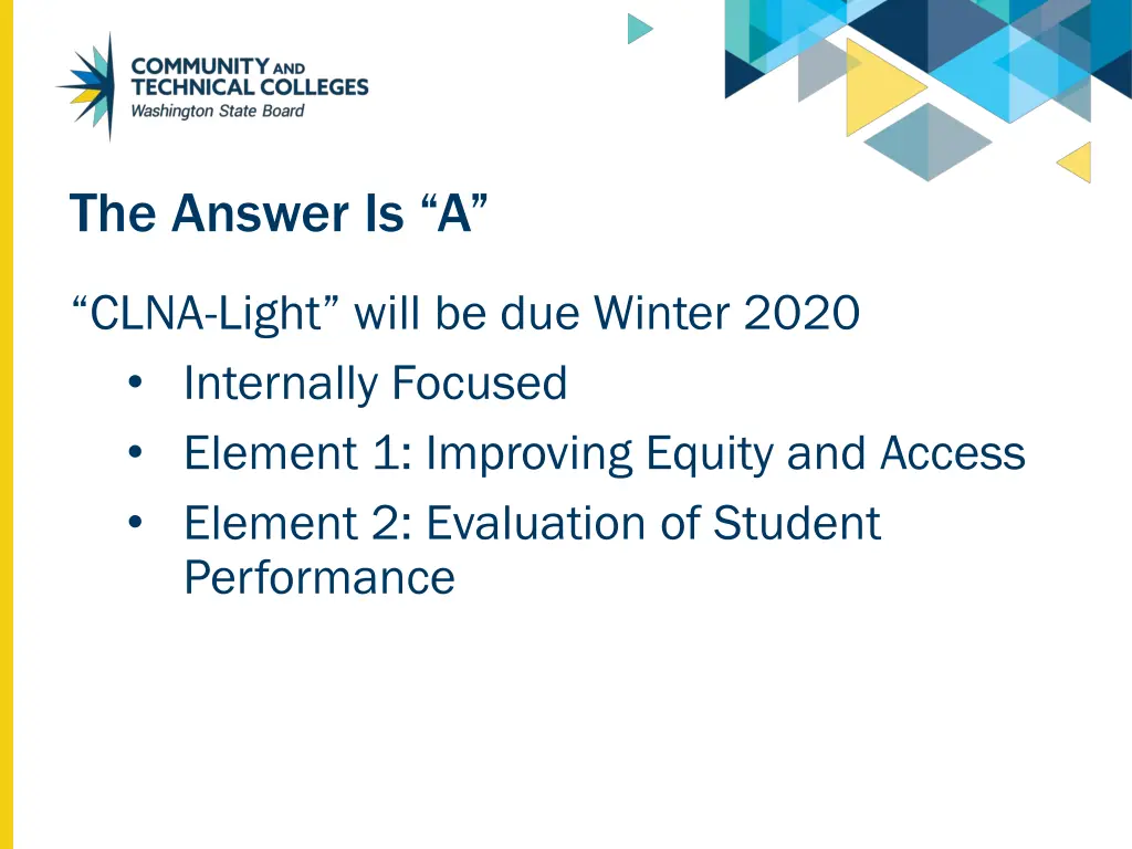 the answer is a
