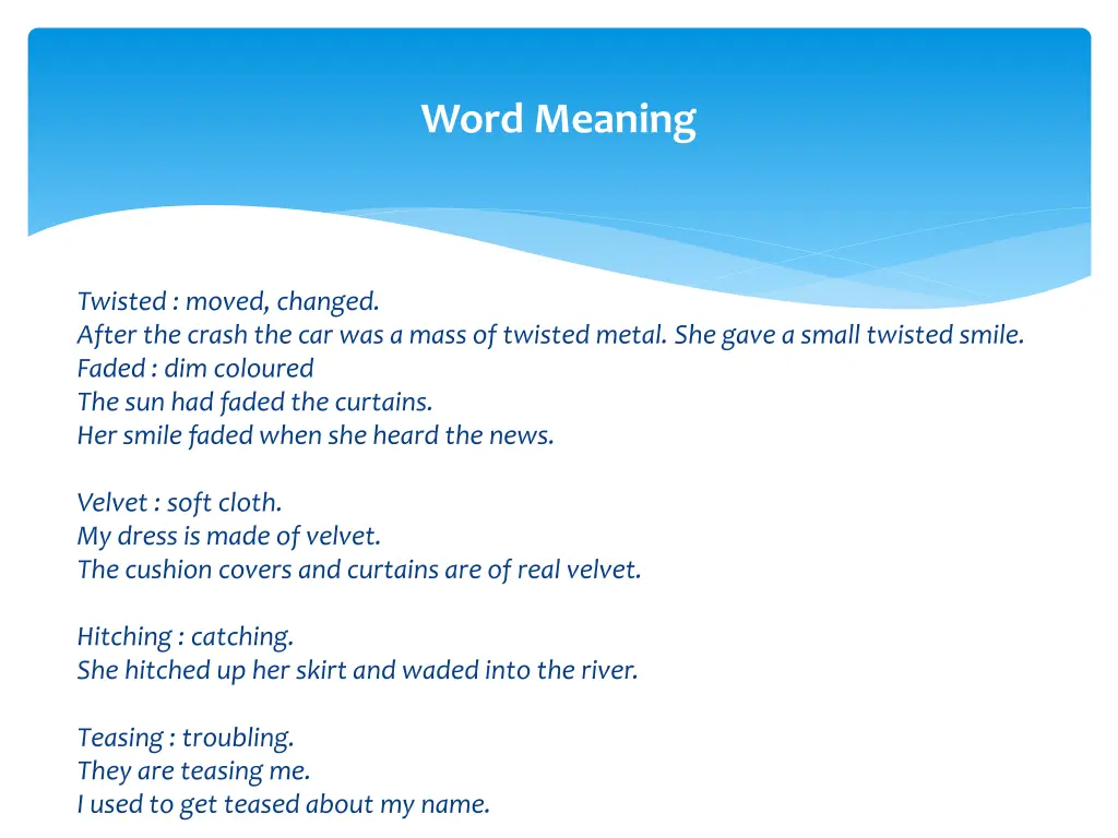 word meaning