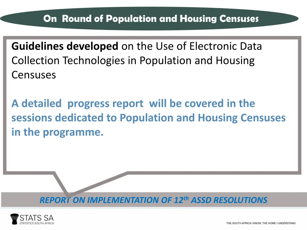 on round of population and housing censuses 1