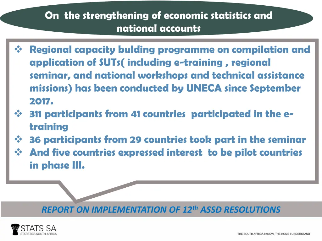 on the strengthening of economic statistics