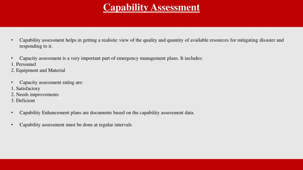 capability assessment