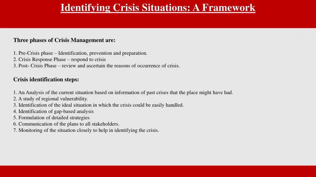 identifying crisis situations a framework 1