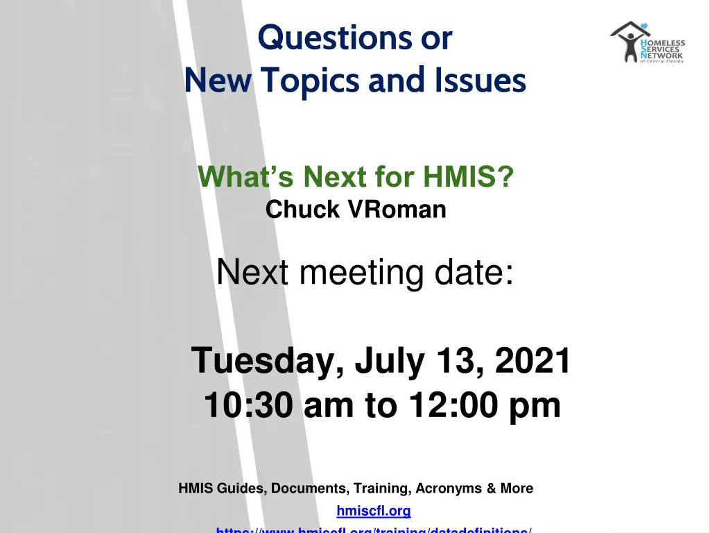 questions or new topics and issues